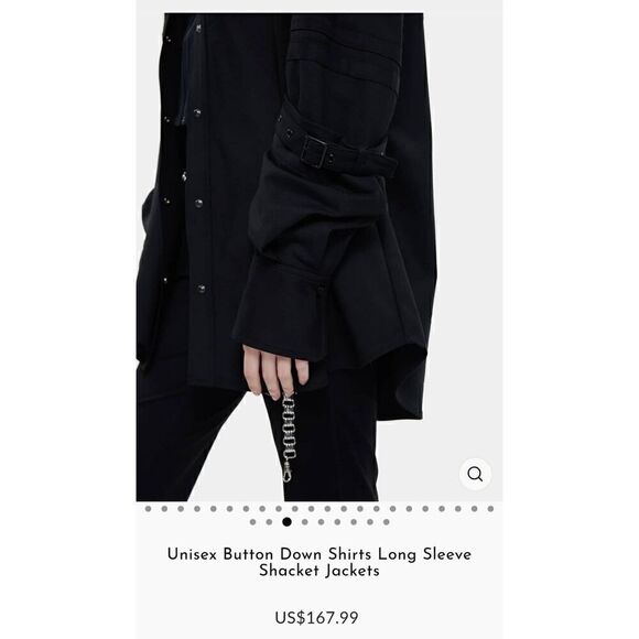 T-One T1 Unisex Size XL Button Down Shirts Long Sleeve Shacket Jackets B9 - Picture 11 of 15